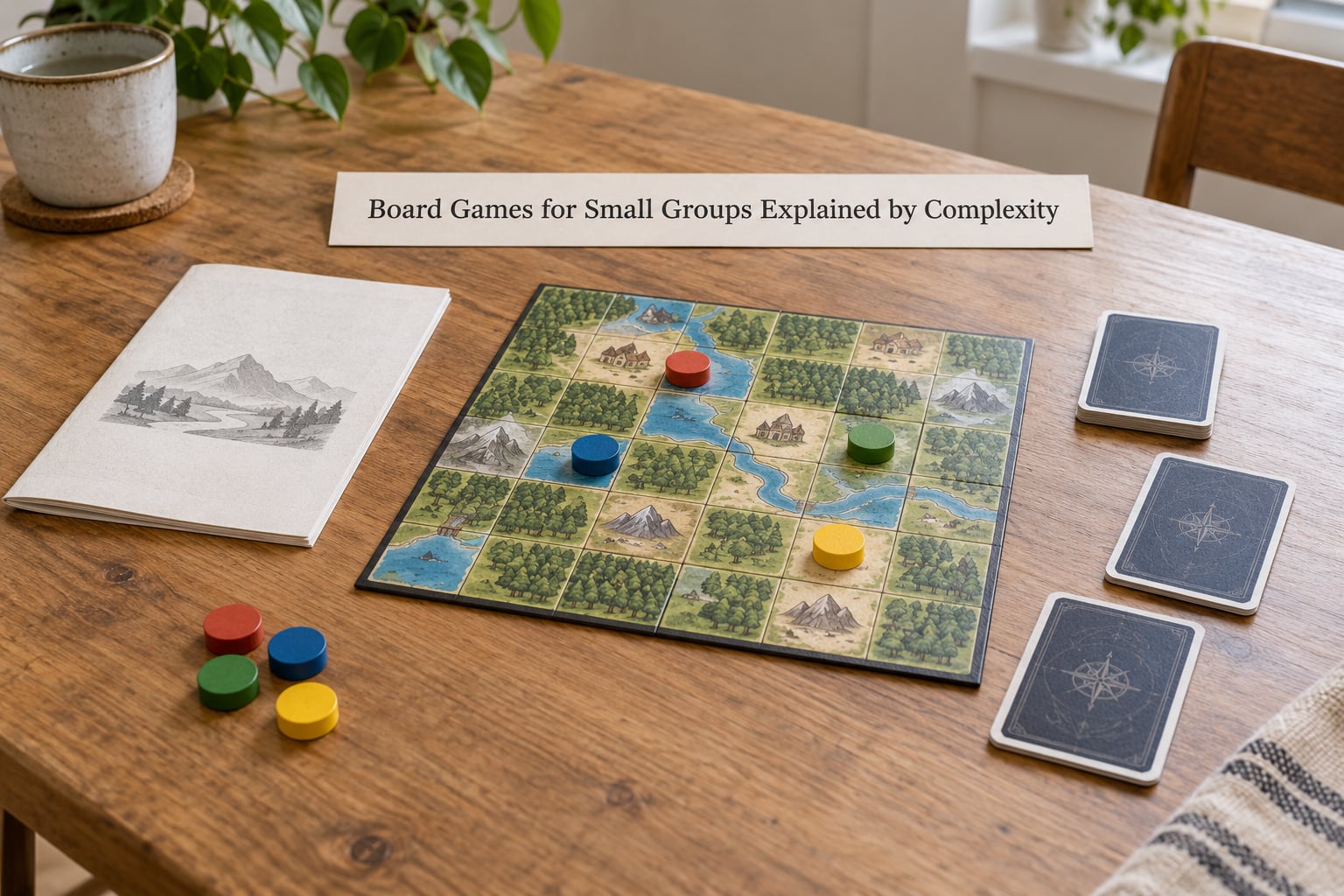 Board Games for Small Groups Explained by Complexity