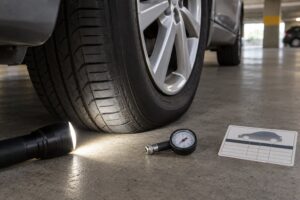 how to check tire pressure without a gauge