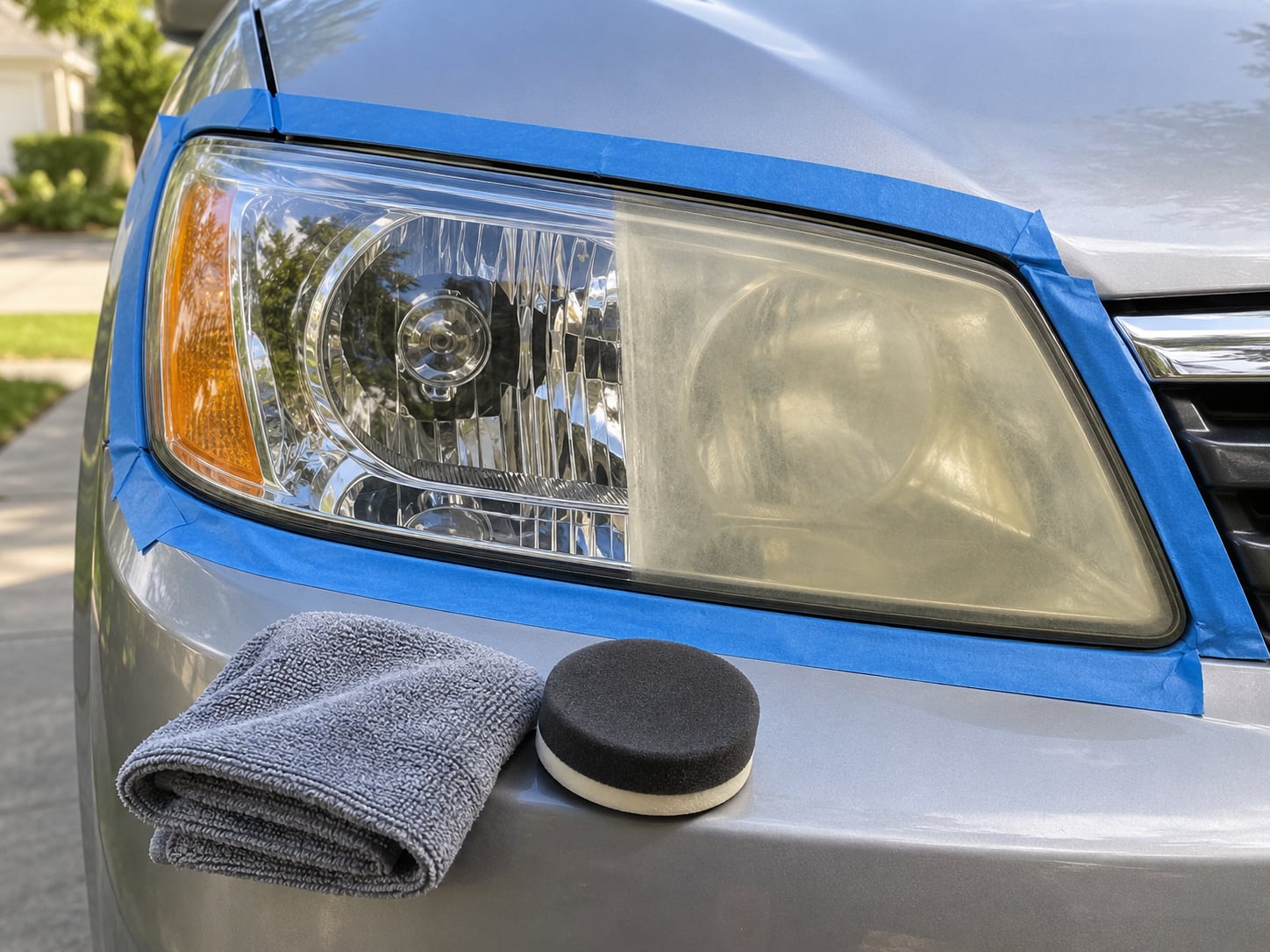 how to clean car headlights that look foggy