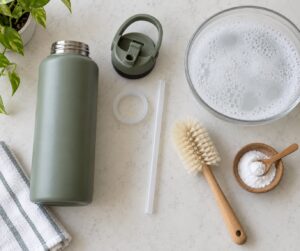 how to clean a reusable water bottle properly