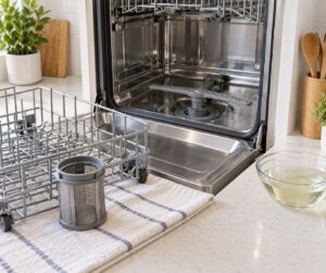 how to clean a dishwasher that smells