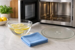 how to clean a microwave with no harsh chemicals