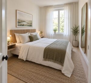 how to make a small bedroom feel bigger