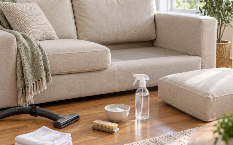 How to Clean a Fabric Sofa at Home Without Damage (2026)