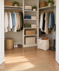 how to declutter a closet in one weekend