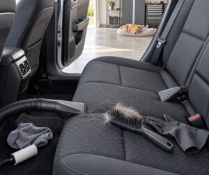 how to get dog hair out of car seats