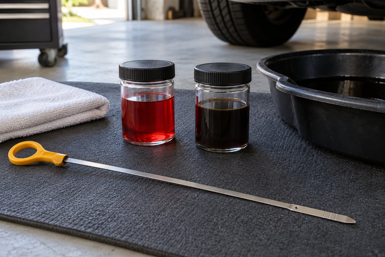 what does transmission fluid look like when it needs changing