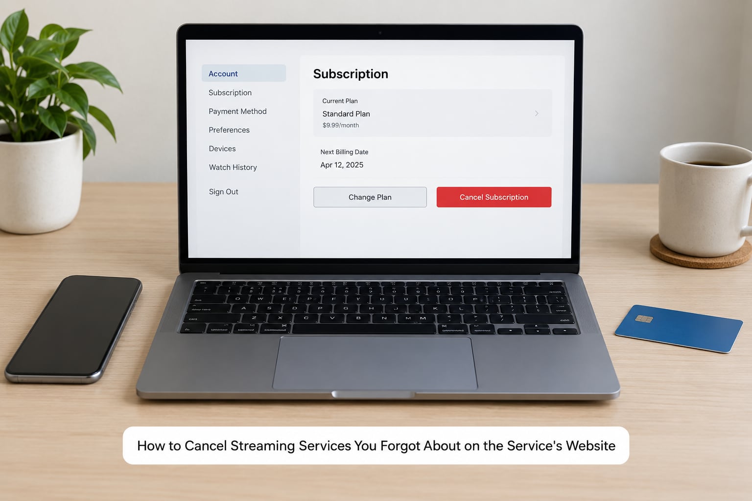 How to Cancel Streaming Services You Forgot About on the Service's Website