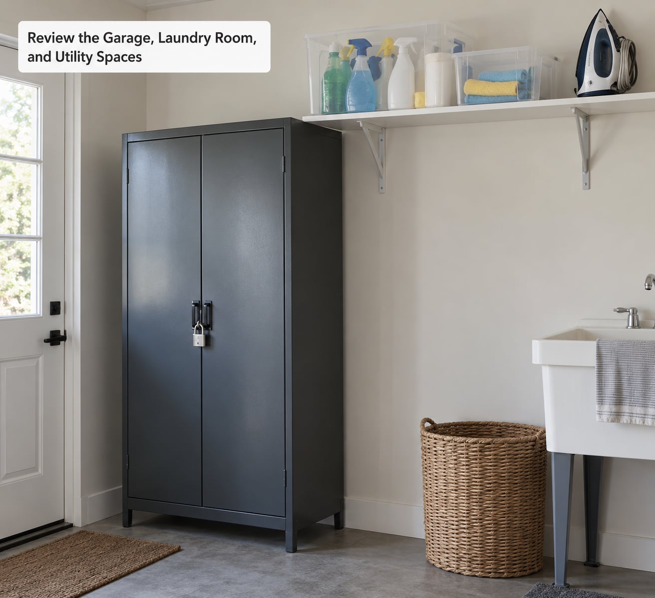 Review the Garage, Laundry Room, and Utility Spaces
