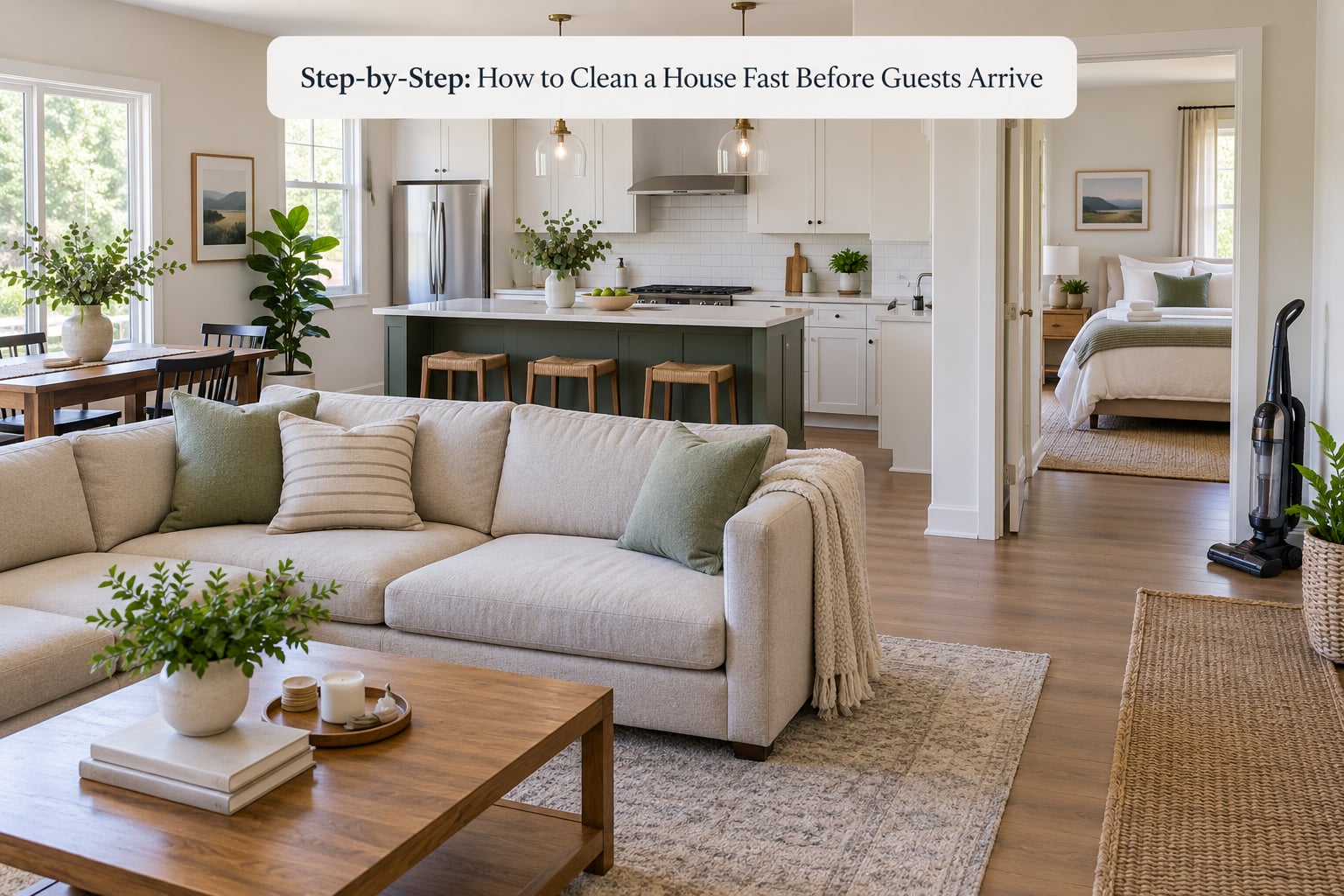 Step-by-Step: How to Clean a House Fast Before Guests Arrive