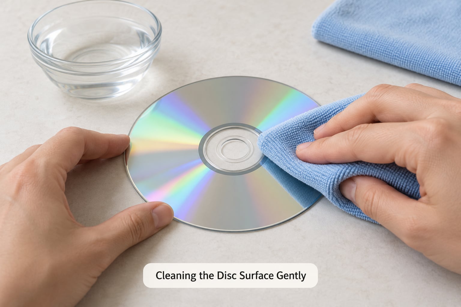 Cleaning the Disc Surface Gently