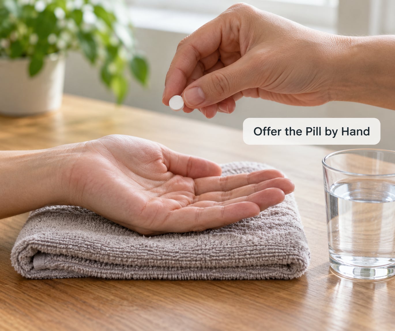 Offer the Pill by Hand