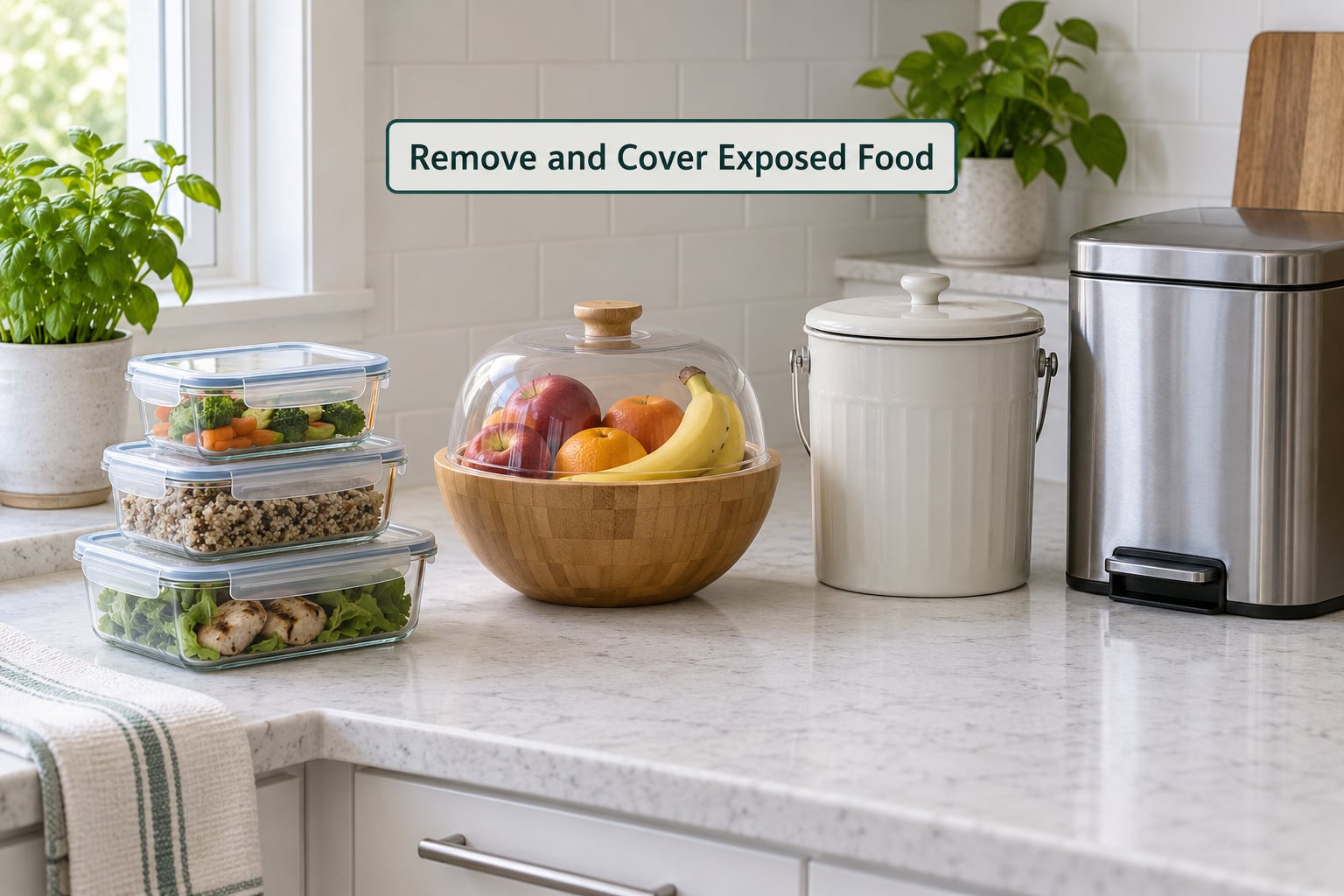 Remove and Cover Exposed Food