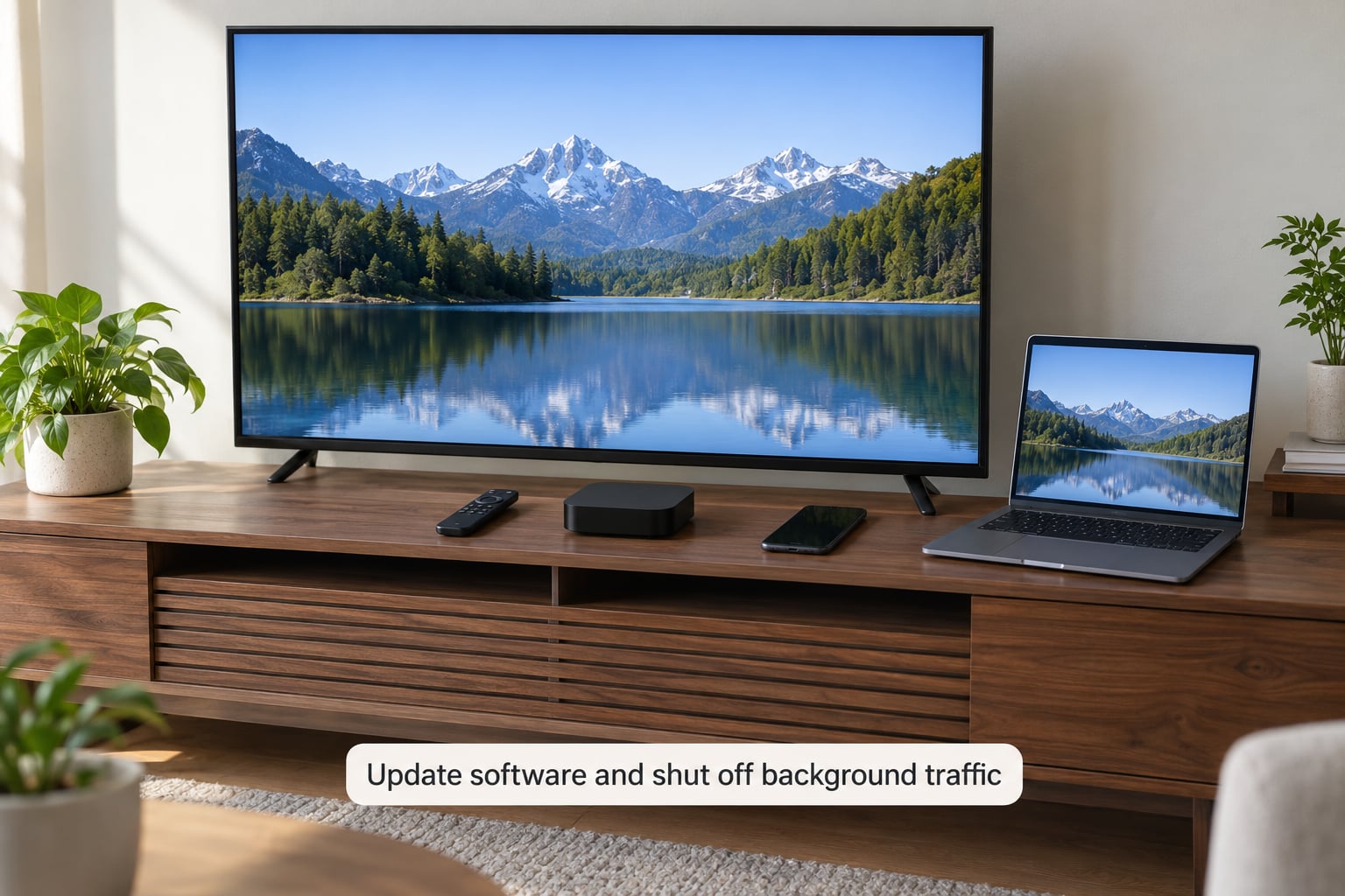 Update software and shut off background traffic