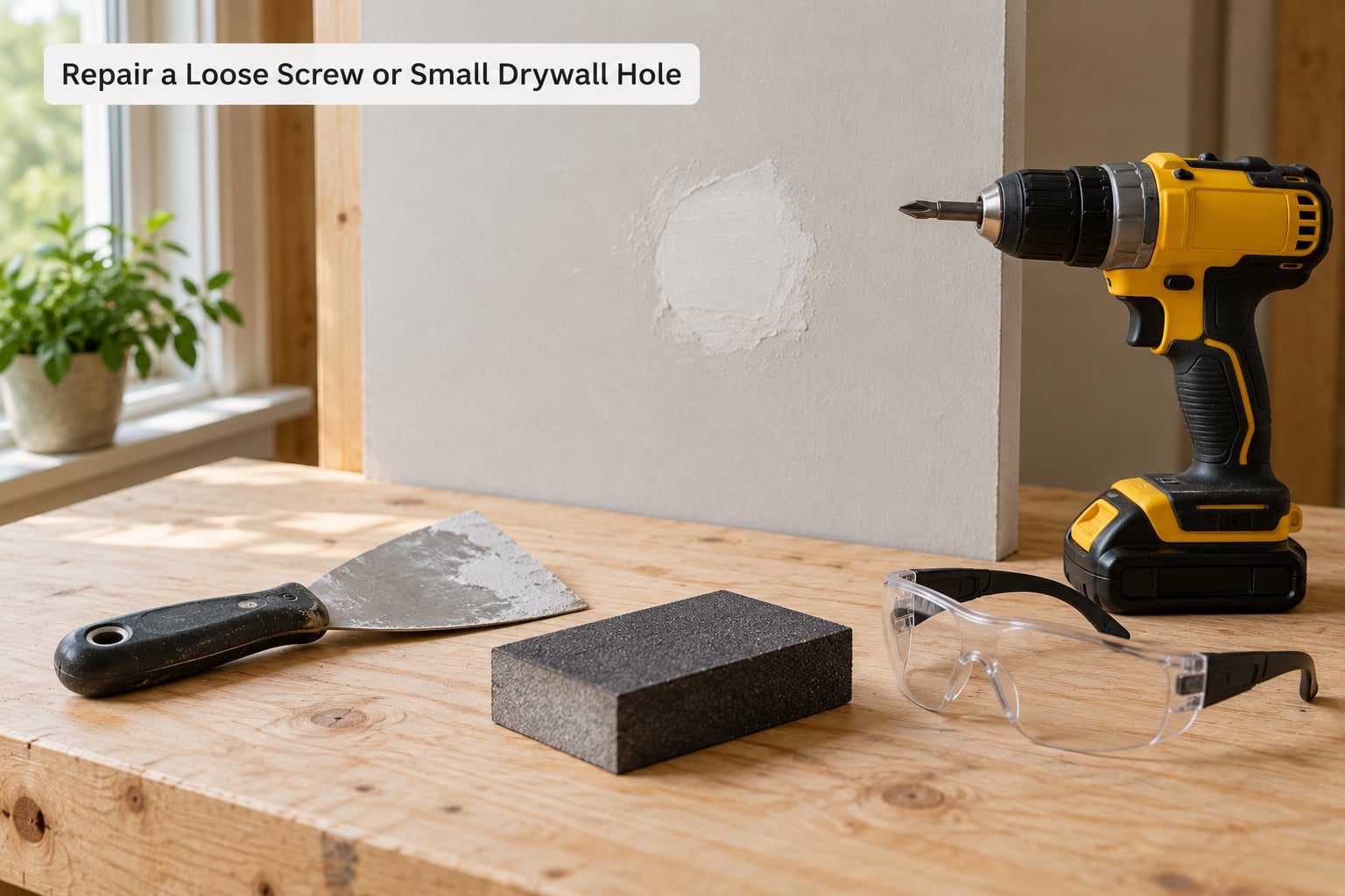Repair a Loose Screw or Small Drywall Hole
