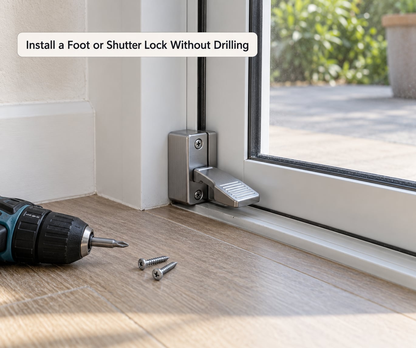 Install a Foot or Shutter Lock Without Drilling