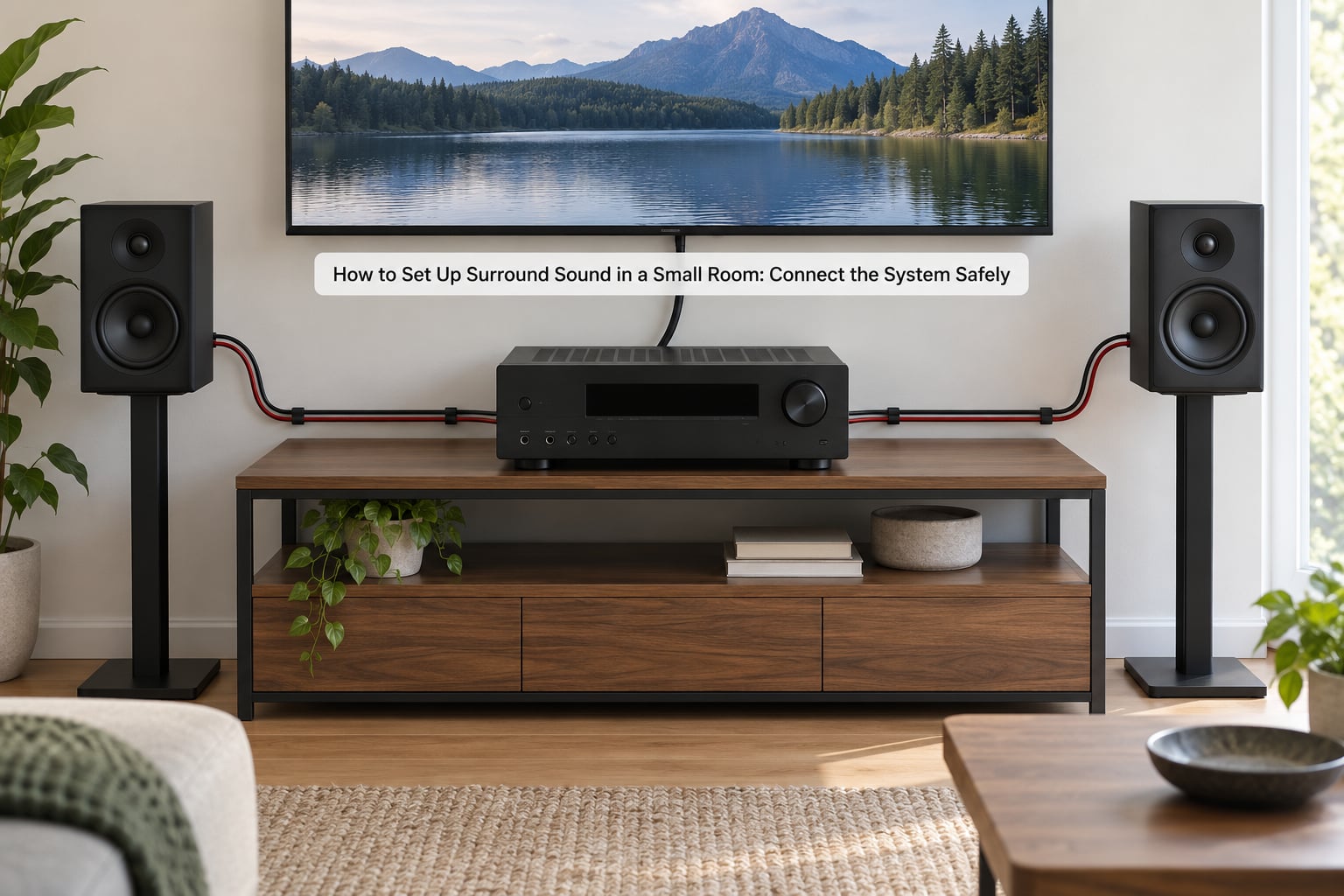 How to Set Up Surround Sound in a Small Room: Connect the System Safely