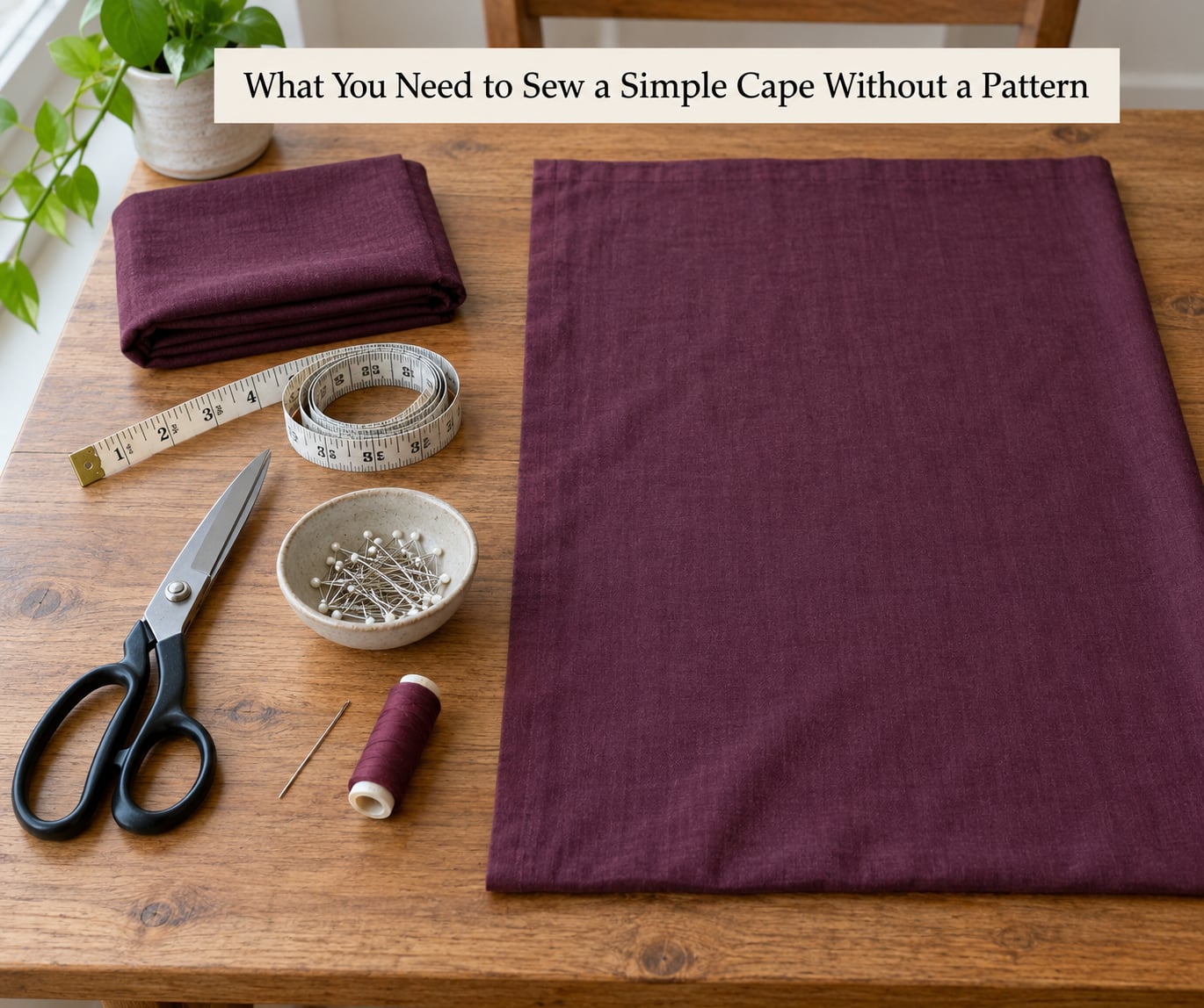 What You Need to Sew a Simple Cape Without a Pattern