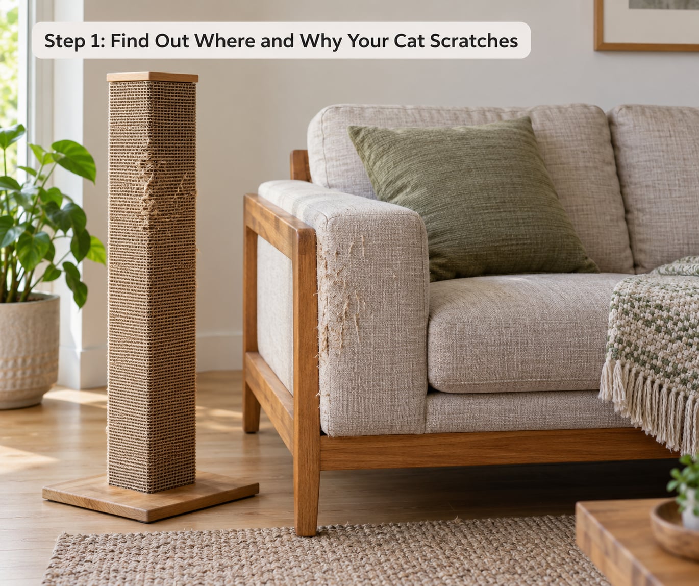Step 1: Find Out Where and Why Your Cat Scratches