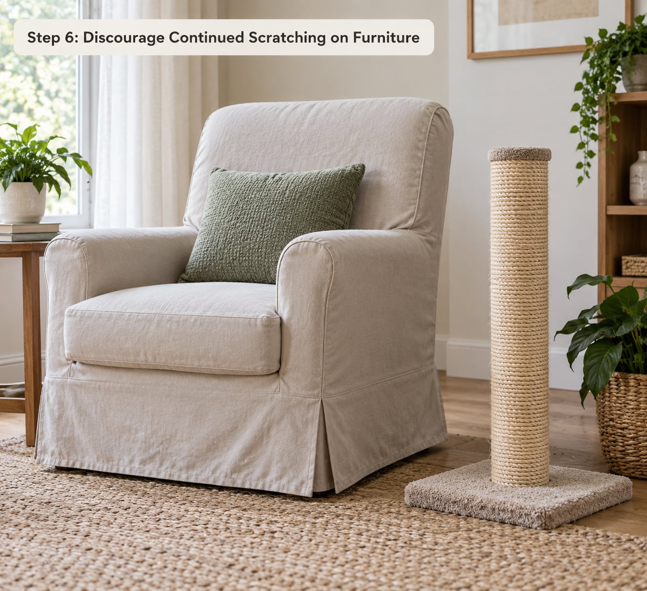Step 6: Discourage Continued Scratching on Furniture