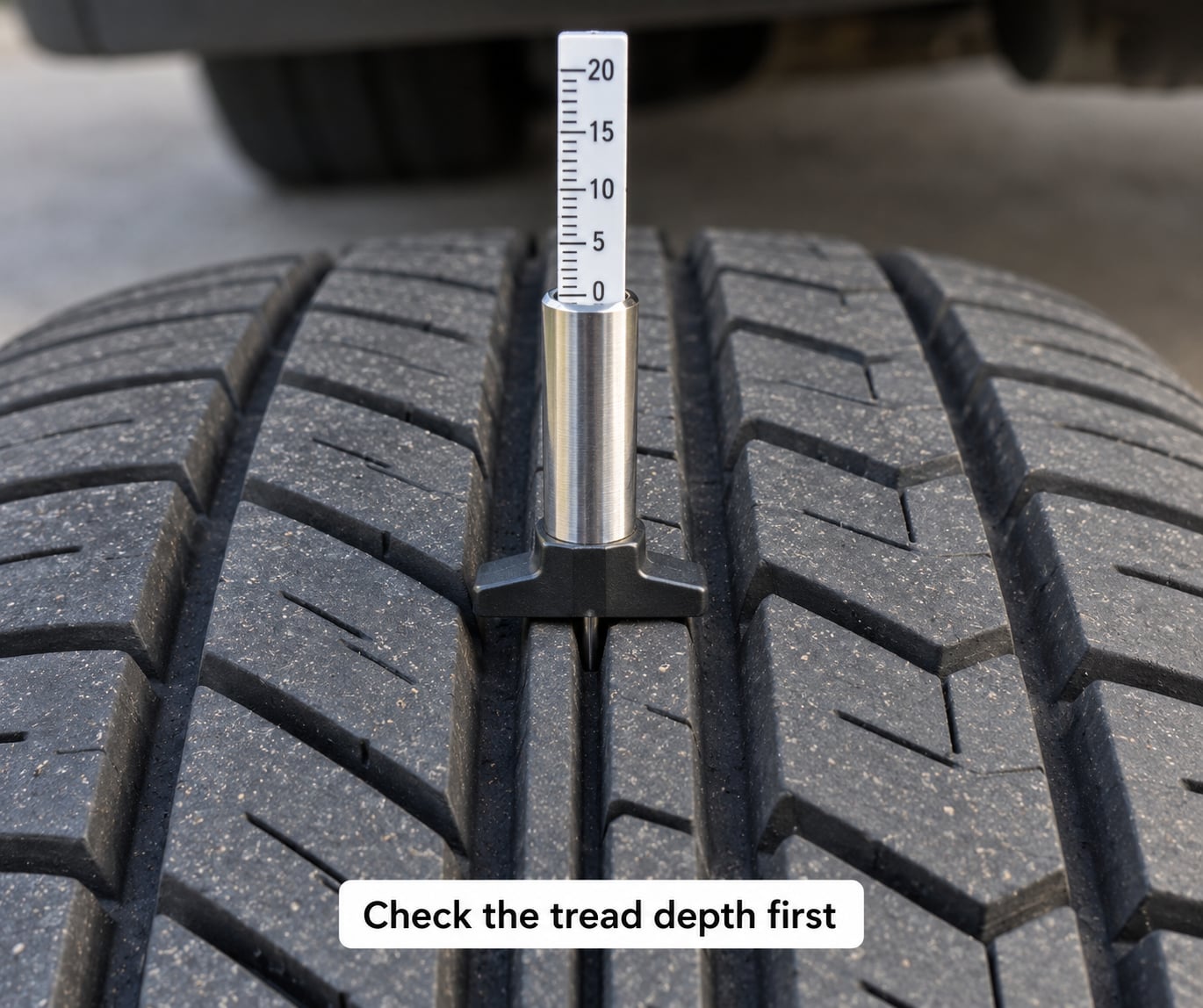 Check the tread depth first