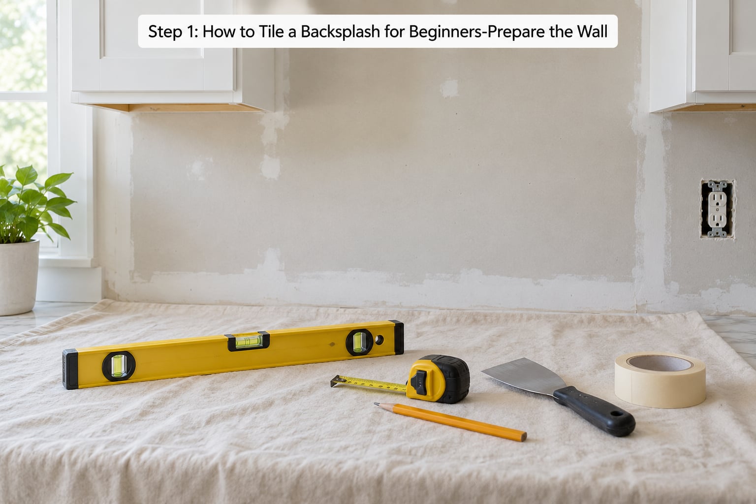 Step 1: How to Tile a Backsplash for Beginners-Prepare the Wall