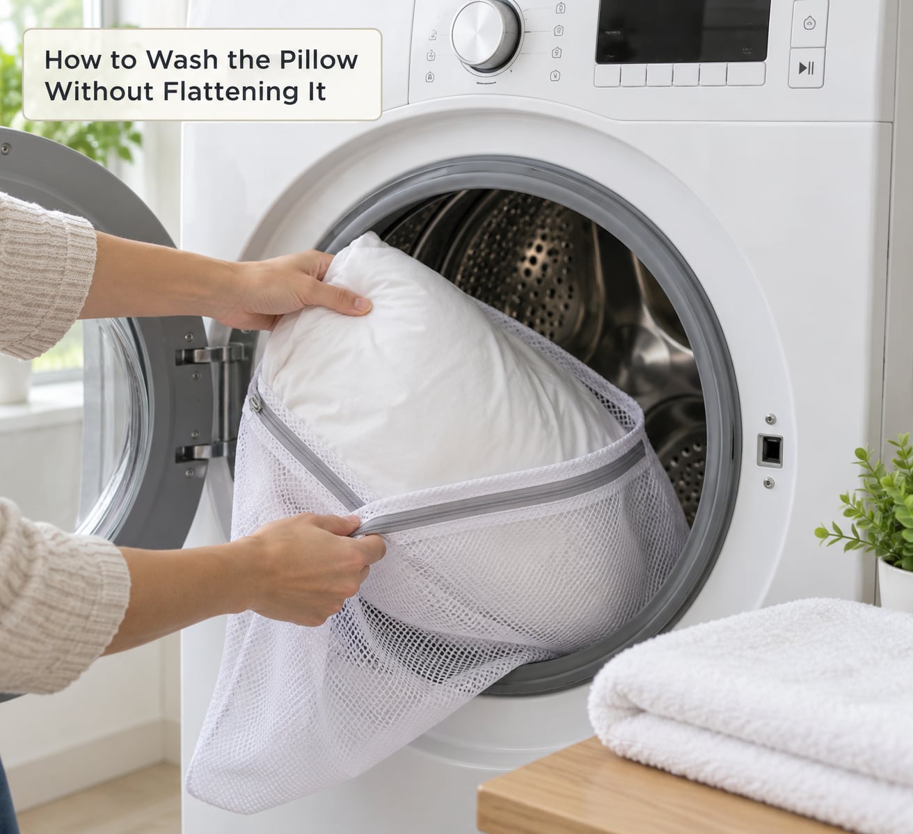 How to Wash the Pillow Without Flattening It