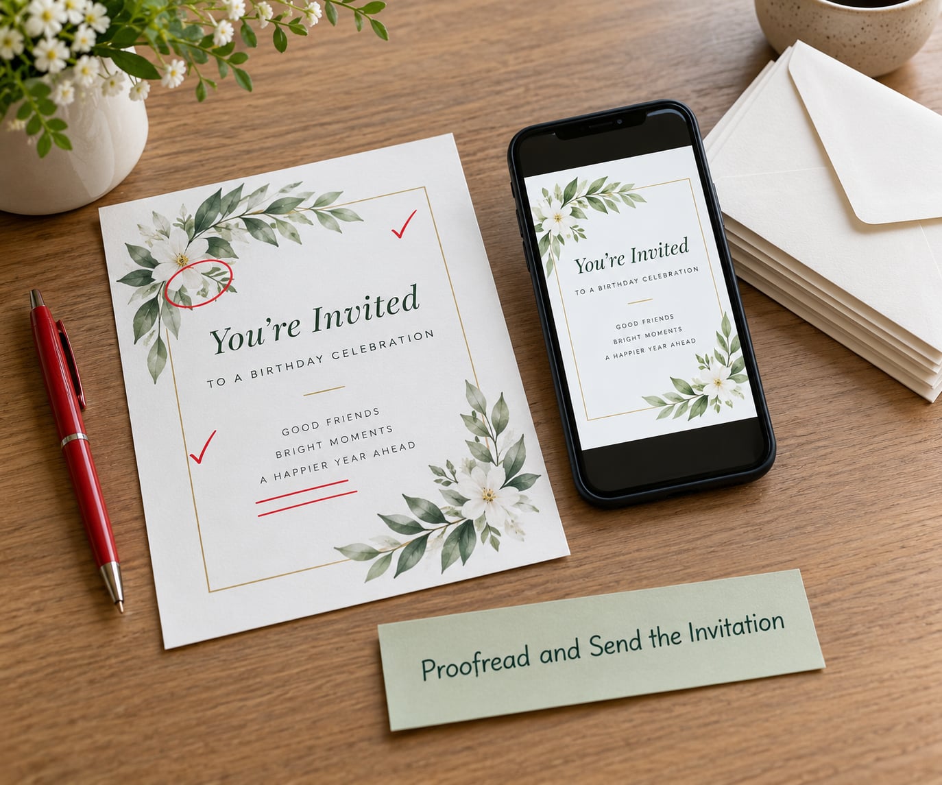 Proofread and Send the Invitation