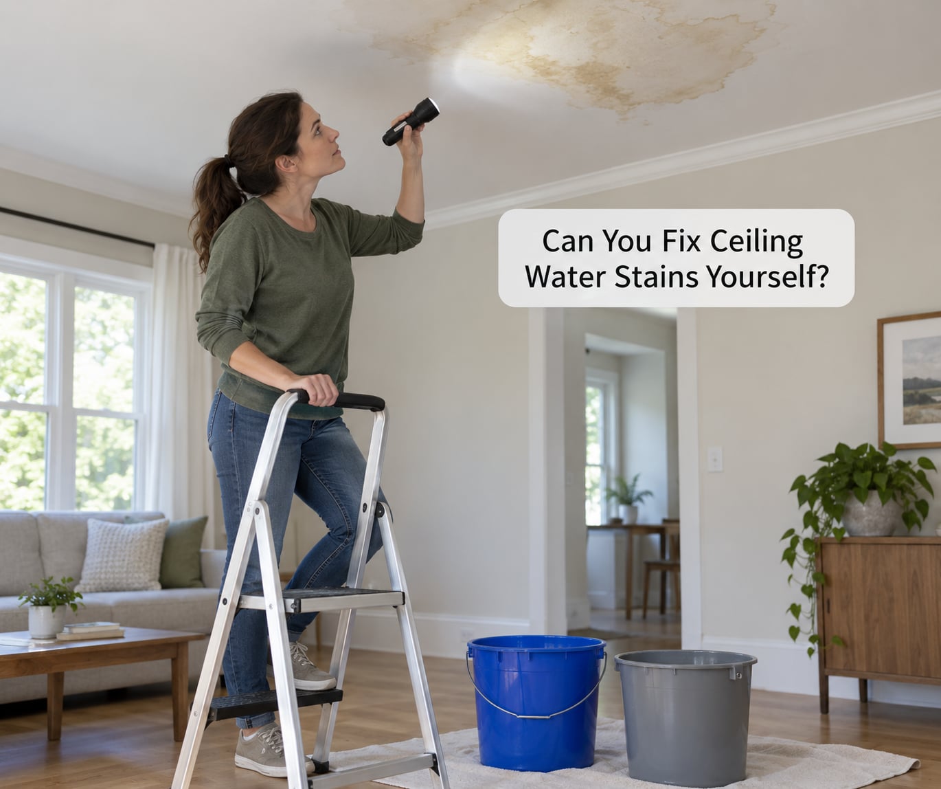 Can You Fix Ceiling Water Stains Yourself?