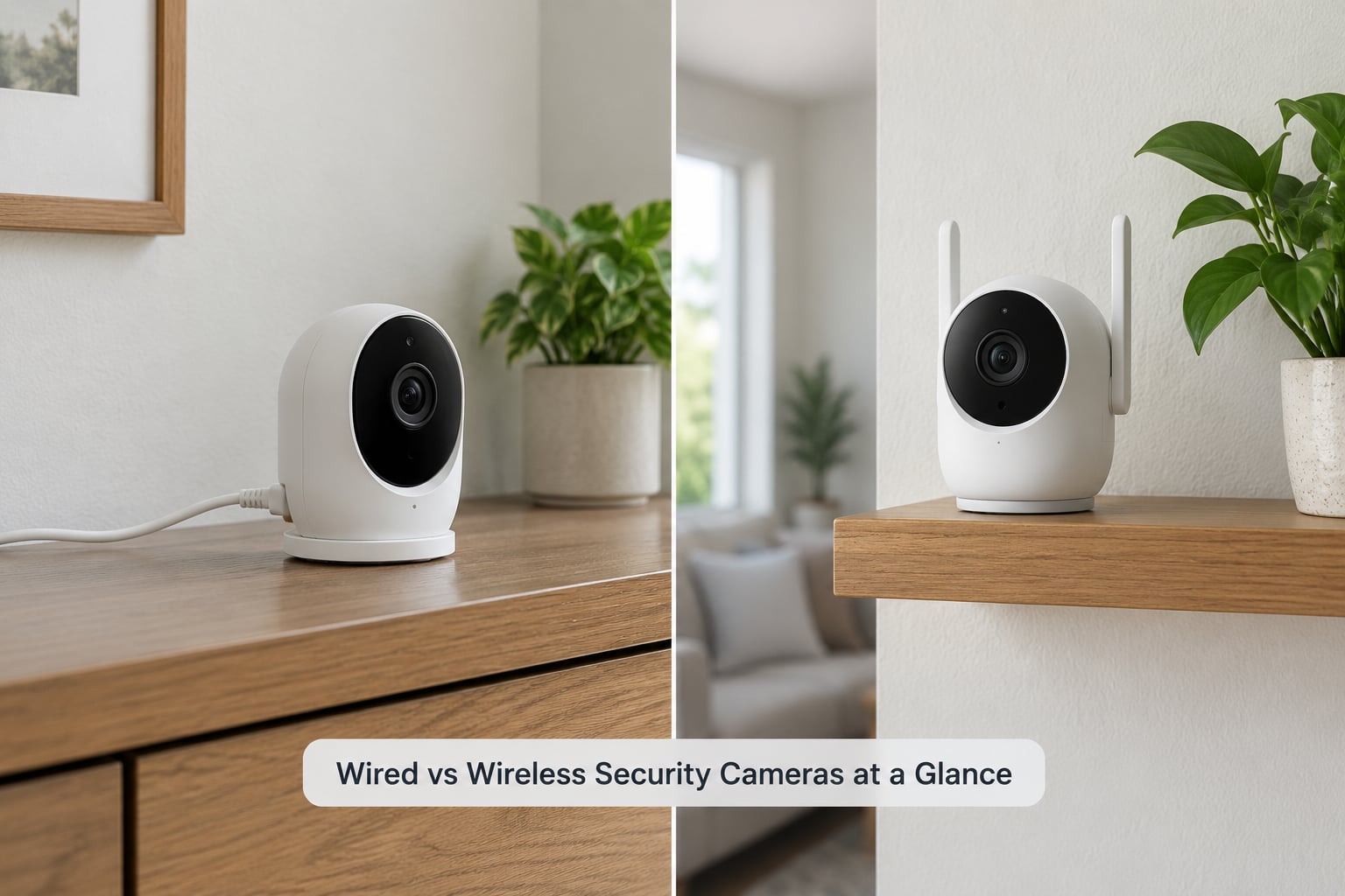Wired vs Wireless Security Cameras at a Glance